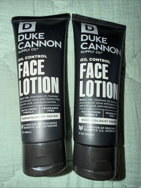 Duke Cannon Oil Control Face Lotion 2 Pack RV:$30